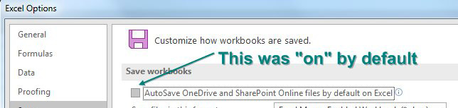 В параметрах Excel выберите 
